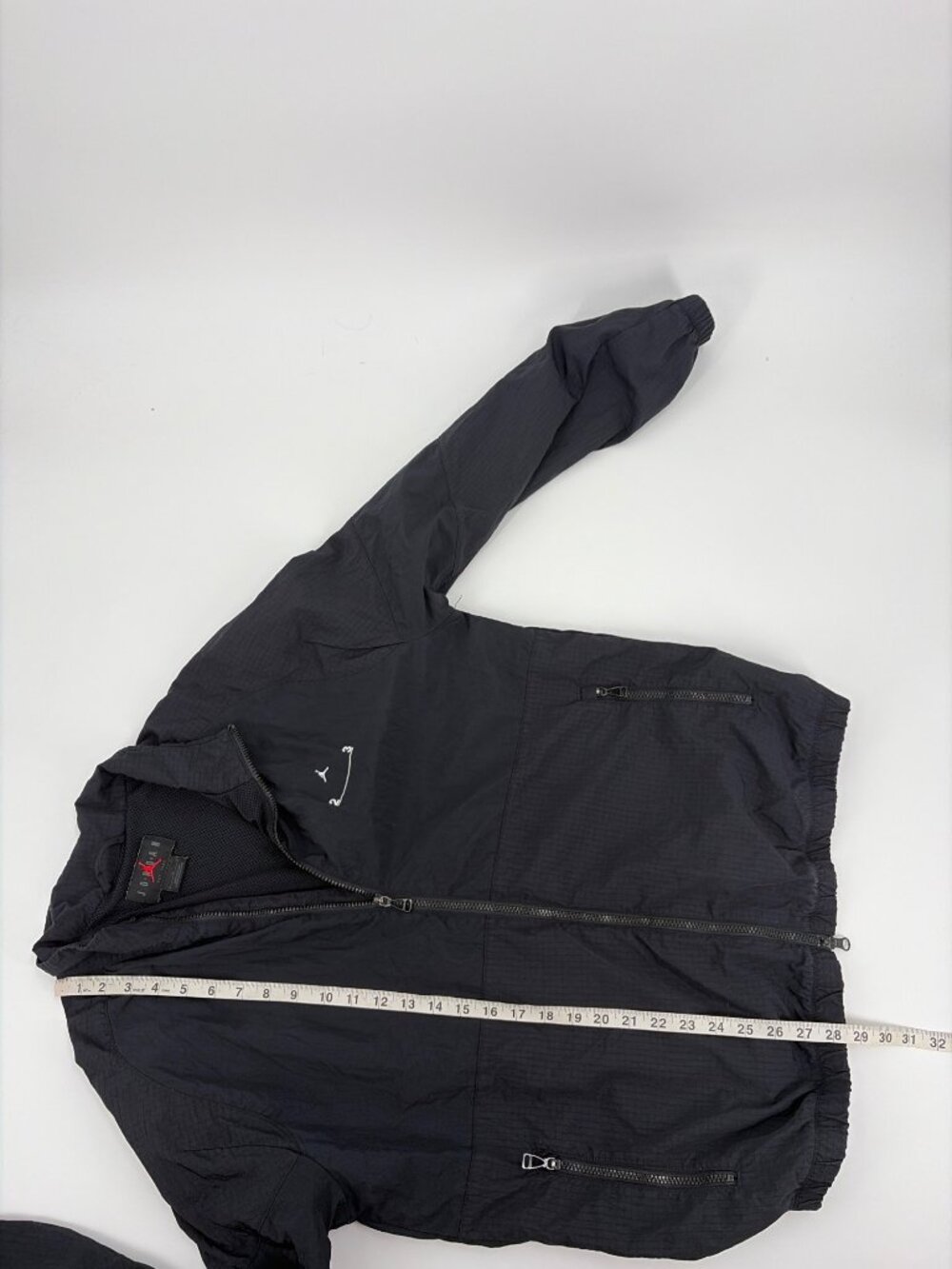 Nike Air Jordan 23 Jacket Zip Engineered Windbreaker Mens Large Ripstop Black - Picture 9 of 9